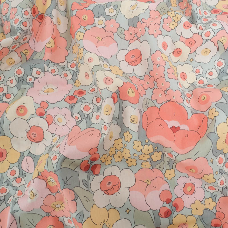 Popeline Imprimée Suzanna Rose - Maison Klem